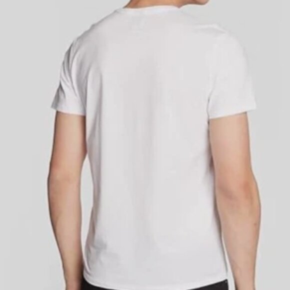 Guess Men's White Short Sleeve CrewneckEmbroidered Logo T-Shirt Size S - Picture 2 of 6